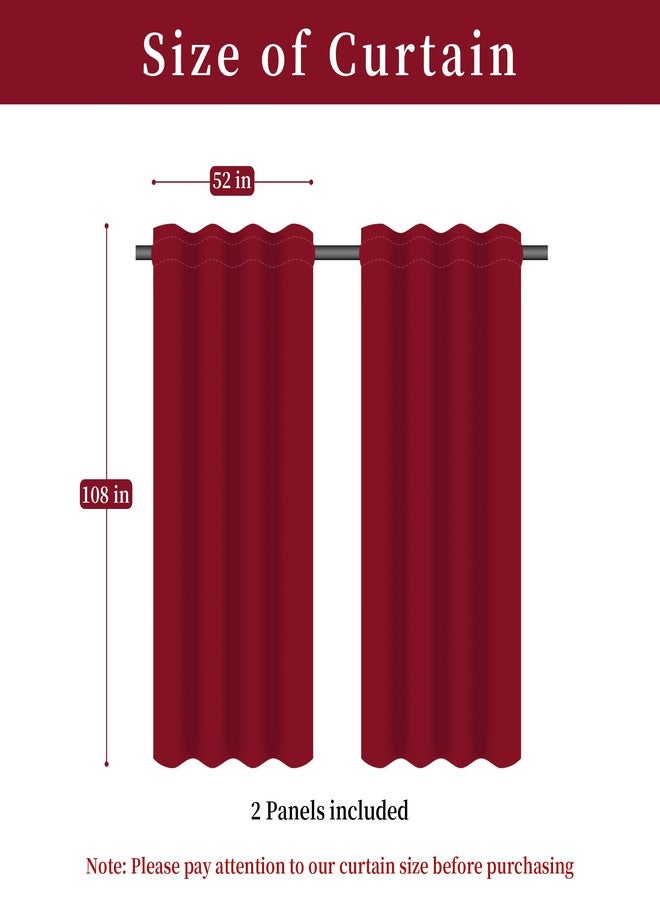 Loom and Mill Luxury Jacquard Curtains for Bedroom, Burgundy Red Lined Damask Curtains 2 Panels with Tiebacks, Floral Window Curtain for Living Room Banquet Christmas Decor(52”Wx 108”L, 2 Panels) - Image 3