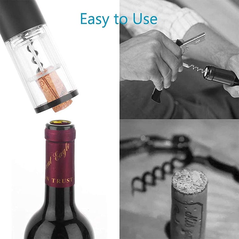 REPLEX Replex Electric Wine Opener Charging Wine Corkscrew Bottle Opener with Foil Cutter Automatic Rechargeable Wine Openers for Home Party Restaurant  - Image 3