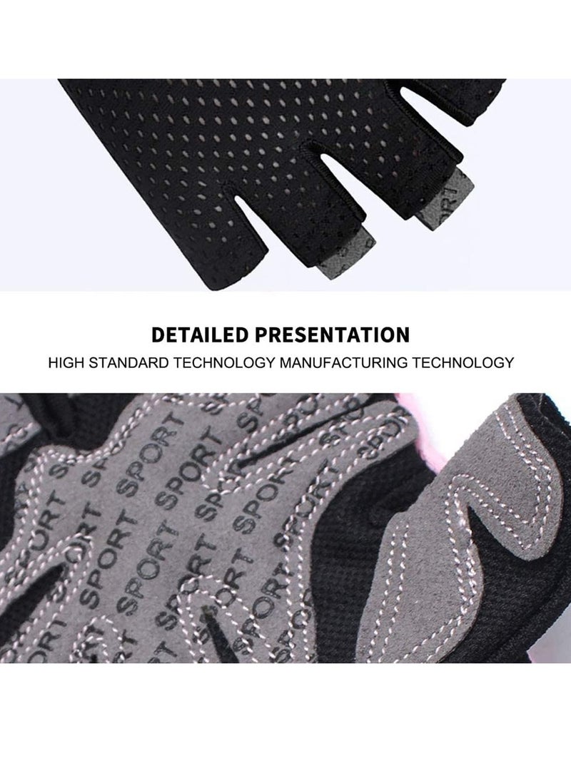 SYOSI Gym Gloves, Breathable Training Gloves with Microfiber Fabric, No-Slip Silicone Padded Palm Protection and Extra Grip, Fitness Gloves for Men & Women, Weight Lifting/Cross Fit/Cycling - Image 2
