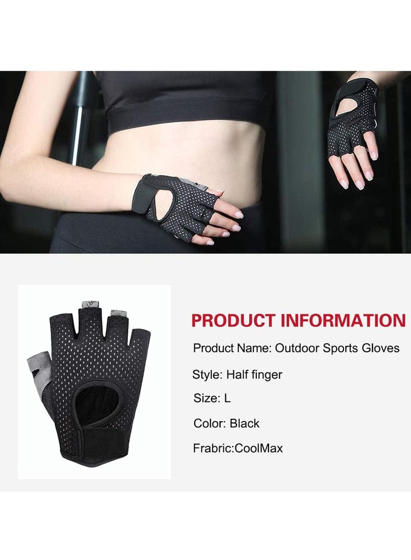SYOSI Gym Gloves, Breathable Training Gloves with Microfiber Fabric, No-Slip Silicone Padded Palm Protection and Extra Grip, Fitness Gloves for Men & Women, Weight Lifting/Cross Fit/Cycling - Image 4