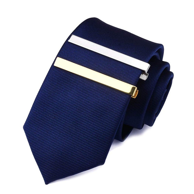 QIMOSHI 5 Pcs Tie Clips for men Tie Bar Clip Set for Regular Ties Necktie Wedding Business Tie Pin Clips - Image 4