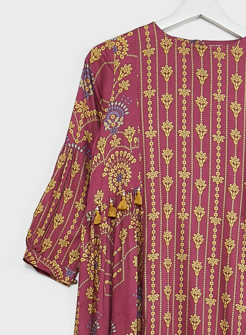 Nishat Linen Kids Printed Jalabiya