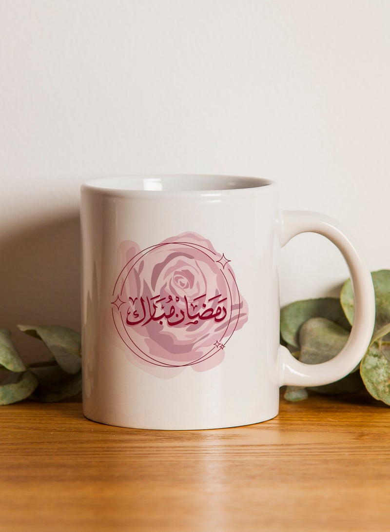 لوحة كوب ١١ أونصة من السيراميك بتصميم رمضان مبارك - Image 1