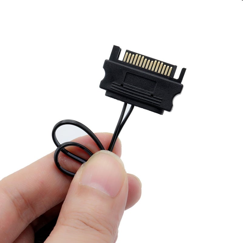 ZXUEZHENG ARGB PC Fans Controller Kit, 5V 3Pin Mini ARGB Splitter, SATA Power RGB PC Fan Controller, Computer RGB Fans Hub Controller,with Multiple Lighting Modes,Black - Image 3