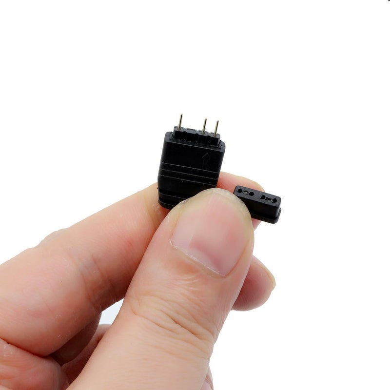 ZXUEZHENG ARGB PC Fans Controller Kit, 5V 3Pin Mini ARGB Splitter, SATA Power RGB PC Fan Controller, Computer RGB Fans Hub Controller,with Multiple Lighting Modes,Black - Image 4