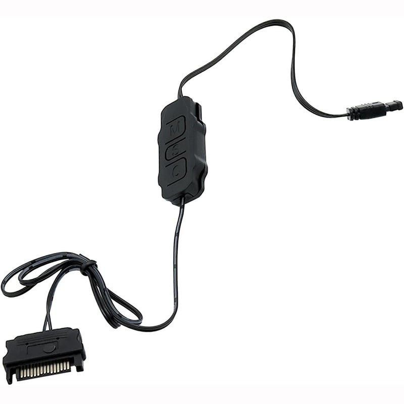 ZXUEZHENG ARGB PC Fans Controller Kit, 5V 3Pin Mini ARGB Splitter, SATA Power RGB PC Fan Controller, Computer RGB Fans Hub Controller,with Multiple Lighting Modes,Black - Image 1