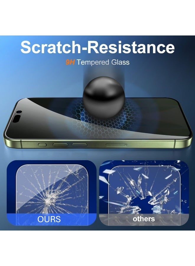 Denx Privacy Screen Protector for iPhone 17, Tempered Glass Anti-Spy Bubble Free Case Friendly Easy Installation Film for iPhone 17. - Image 4