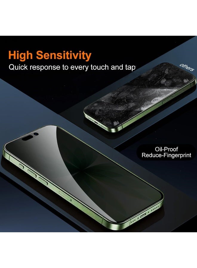 Denx Privacy Screen Protector for iPhone 17, Tempered Glass Anti-Spy Bubble Free Case Friendly Easy Installation Film for iPhone 17. - Image 3