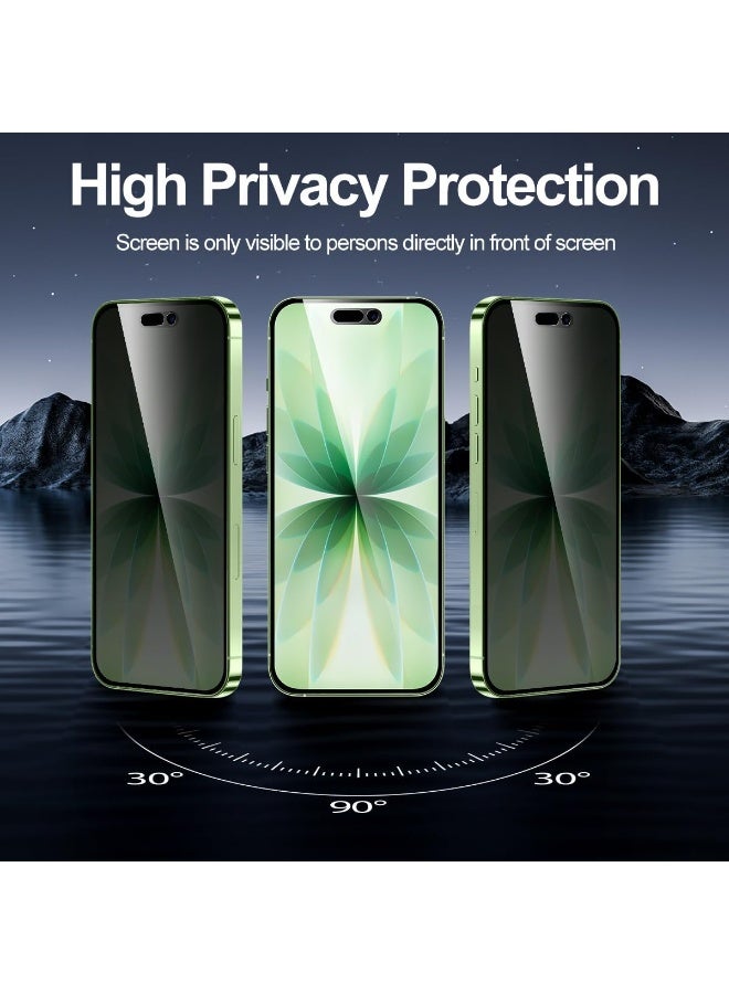 Denx Privacy Screen Protector for iPhone 17, Tempered Glass Anti-Spy Bubble Free Case Friendly Easy Installation Film for iPhone 17. - Image 2