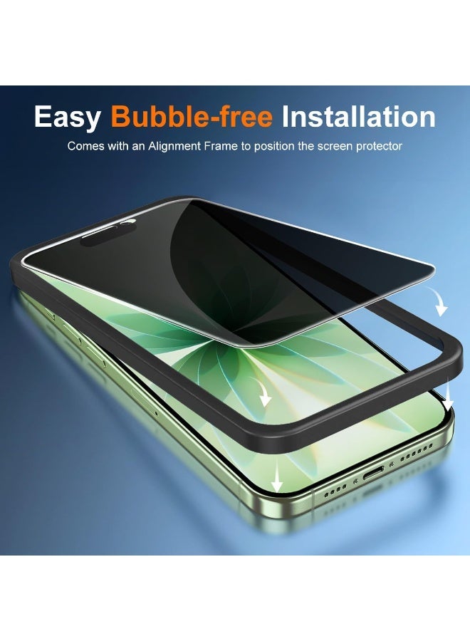 Denx Privacy Screen Protector for iPhone 17, Tempered Glass Anti-Spy Bubble Free Case Friendly Easy Installation Film for iPhone 17. - Image 5