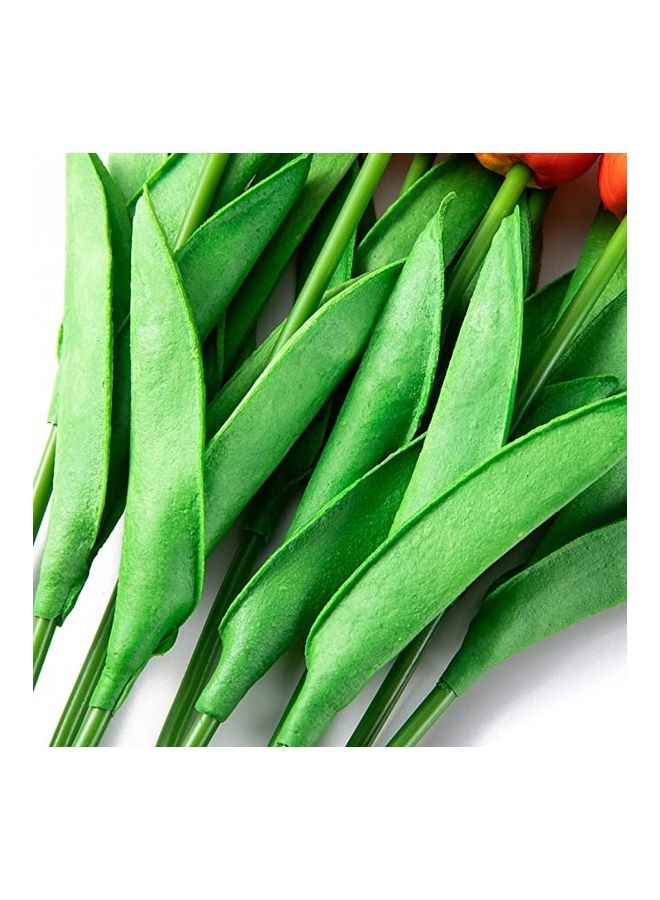 NIBEMINENT 20-Piece Artificial Tulip Flower Red 33x3.5cm - Image 5