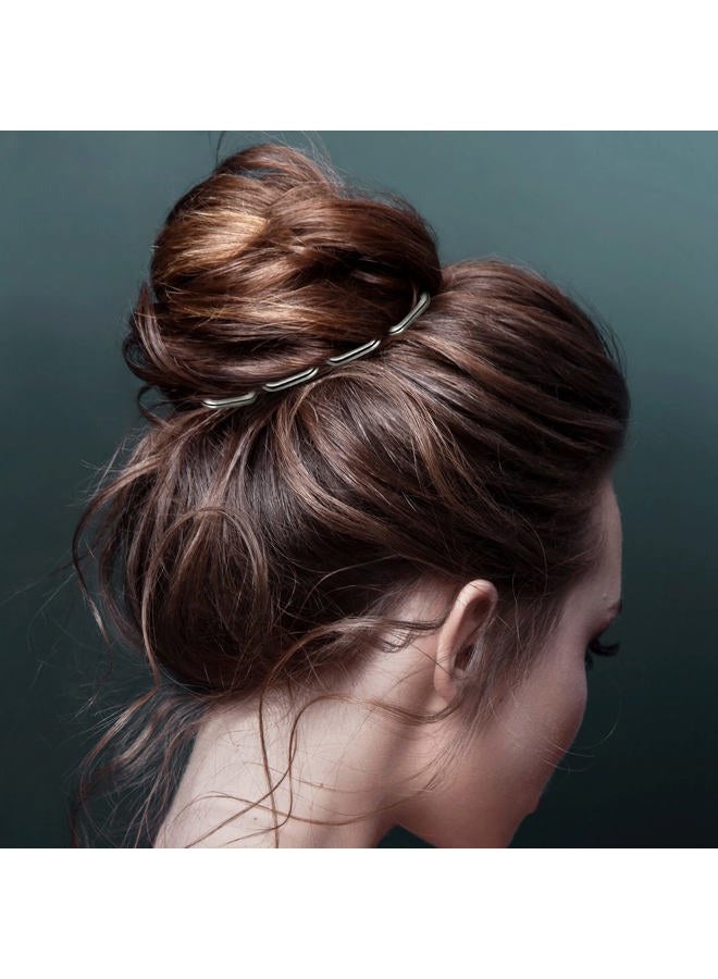 Mtlee 24 Pcs U-Shaped Hair Styling Pins for Women & Girls - Metal Bun Forks with Storage Box for Thick, Thin, Long, Curly Hair (Silver, 3 Inch) - Image 4