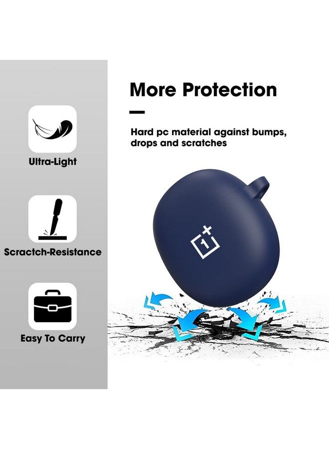 Sounce Earphone Case Cover Compatible with OnePlus Nord Buds CE, Soft Silicone Skin Case Cover Shock-Absorbing Protective Case with Keychain [Front LED Visible] - (Blue) - Image 3