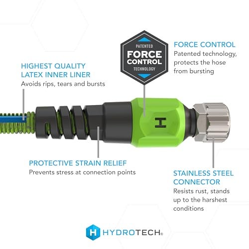 HydroTech 50 ft Expandable Garden Hose - Pro Series, 2x Max Flow, 3/4" No-Kink Flexibility, Lightweight Hose for Lawn, Garden, Car Washing, Deck and Patio Cleaning - Image 4