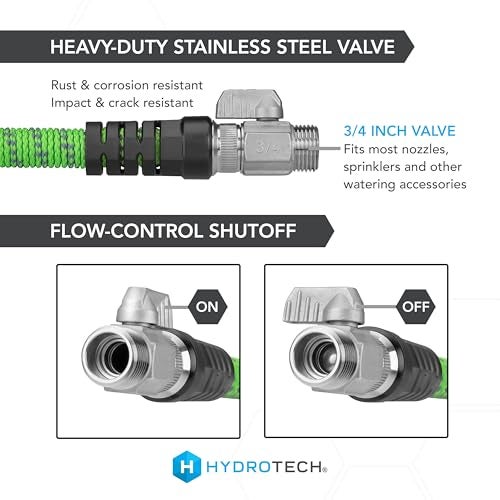 HydroTech 50 ft Expandable Garden Hose - Pro Series, 2x Max Flow, 3/4" No-Kink Flexibility, Lightweight Hose for Lawn, Garden, Car Washing, Deck and Patio Cleaning - Image 5