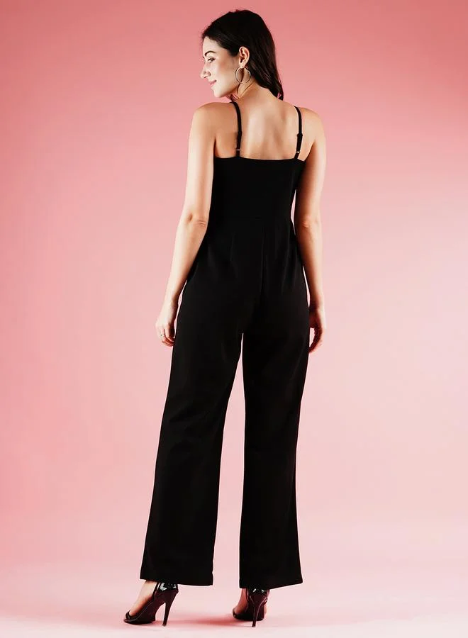 globus Sweetheart Neck Strappy Straight Leg Jumpsuit