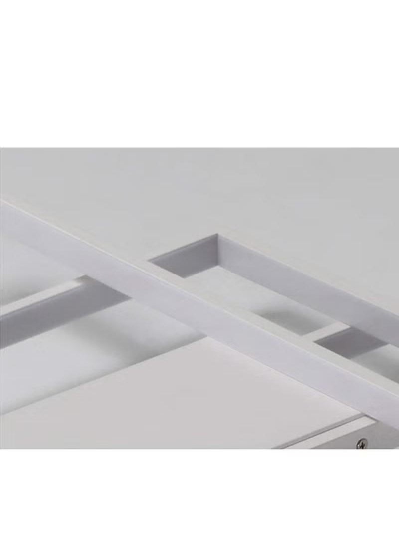 XiuWoo - Dimmable Ceiling Light Modern LED Chandelier with Remote Control 50W 3 Layer Square Ceiling Lamp, white - Image 1