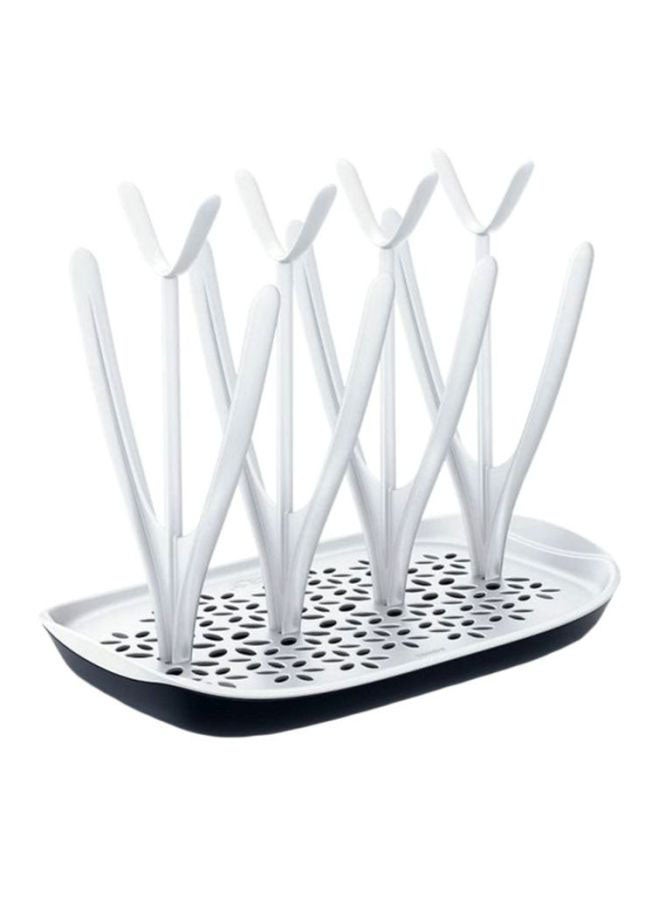 Philips Avent Feeding Bottle Organized Drying Rack With Detachable Drip Tray - White/Black - Image 1