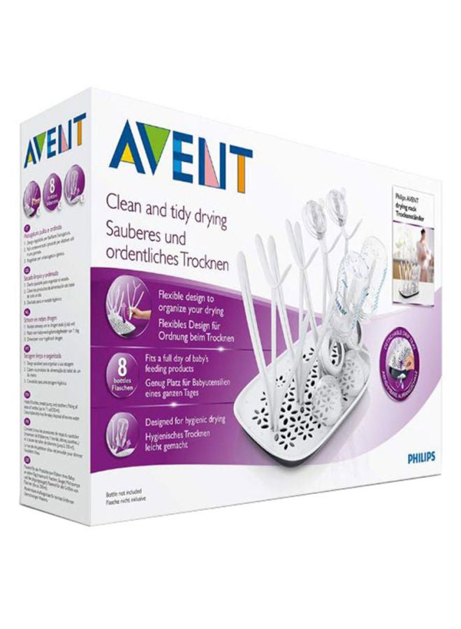 Philips Avent Feeding Bottle Organized Drying Rack With Detachable Drip Tray - White/Black - Image 5