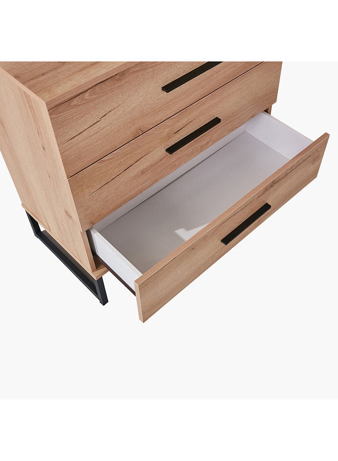 Home Box Urban 3-Drawer Young Dresser | Dressing Table | Vanity Table | Makeup Table Without Mirror Brown 39.6x78x79 cm  - Image 4