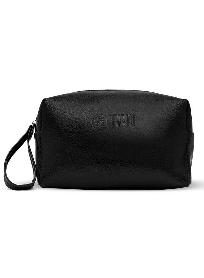 Beardo Travel Friendly Pouch for Accessories| Stylish Toiletry Organizer kit for Men & Women| Vegan Leather Waterproof Kit for Travel Essentials | Pouch and Shaving Kit Bag for Men - Image 1