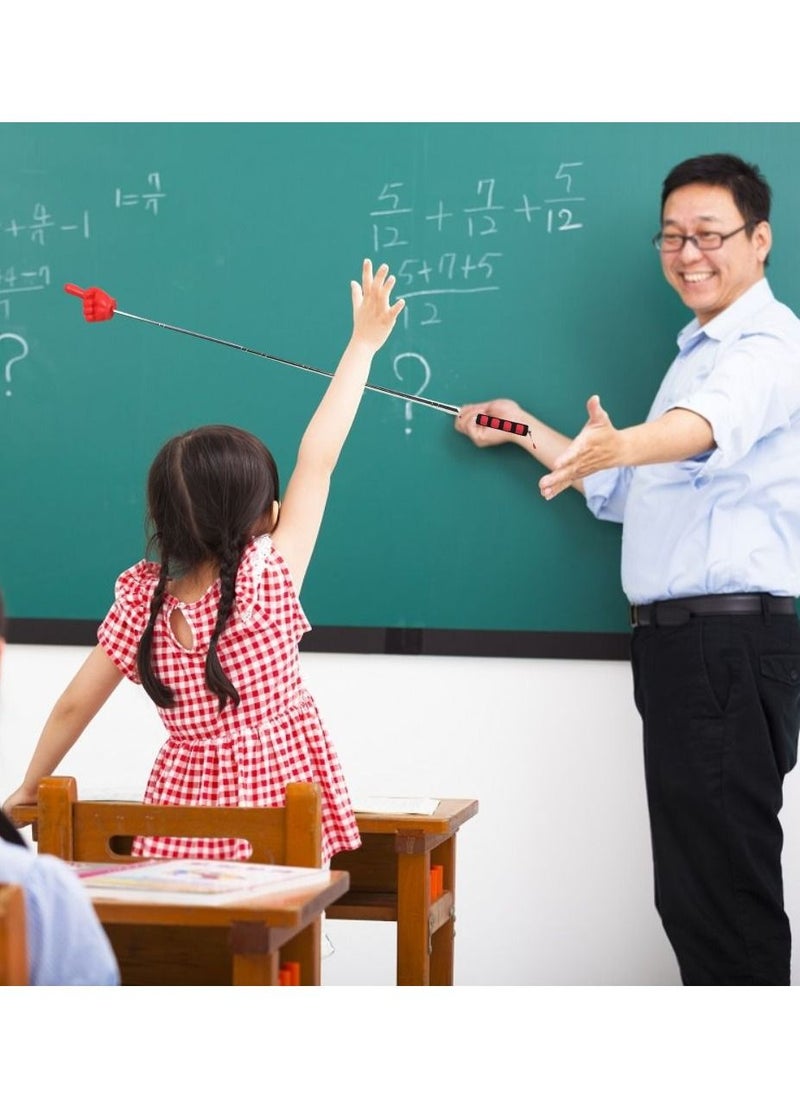 FUN LEARNING STORE - Telescopic Finger Pointer for Teachers, Extendable Presentation, Stainless Steel Handheld Pointer, 93cm Classroom boards Pointer, 1 Red Pcs - Image 1