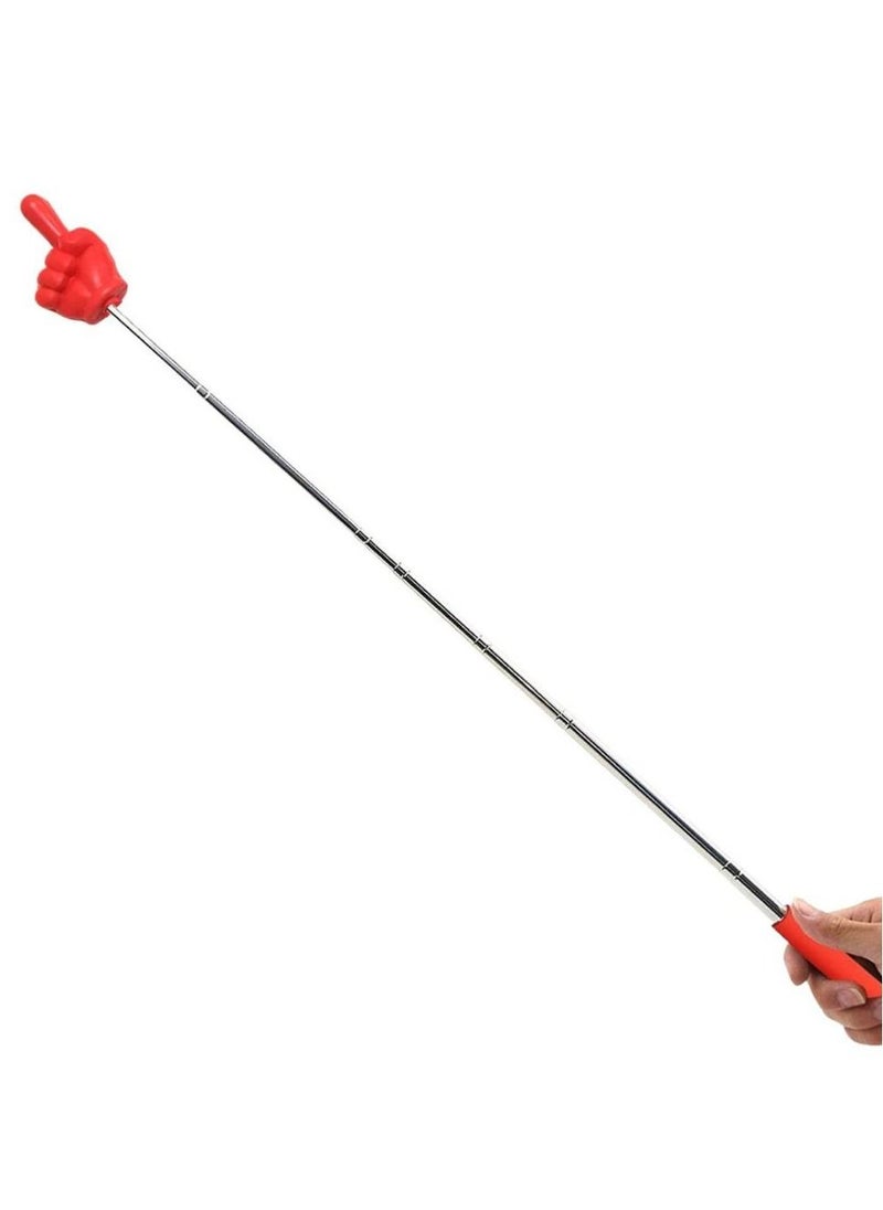 FUN LEARNING STORE - Telescopic Finger Pointer for Teachers, Extendable Presentation, Stainless Steel Handheld Pointer, 93cm Classroom boards Pointer, 1 Red Pcs - Image 1