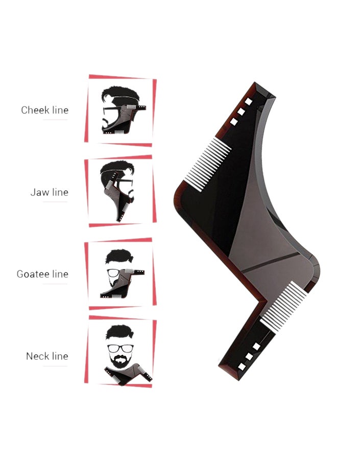 docooler Double-Edged Beard Shaping Comb Brown - Image 2
