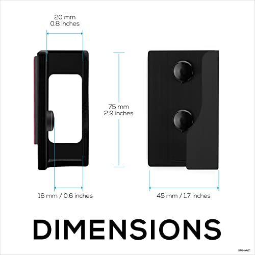 Brainwavz Adhesive Laptop & Tablet Wall Mount Holder for MacBook, Surface, Notebooks, iPad, Galaxy Tab Note, eBooks, Kindle & More, Stick On Or Screw-in (Black) - Image 2