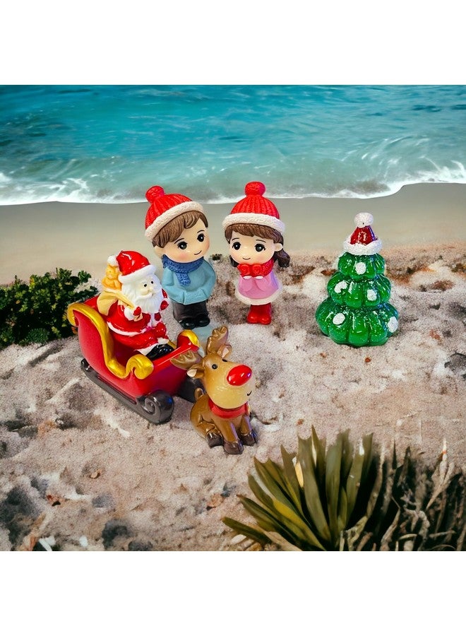Moira 6 pcs Christmas Theme Miniature Decoration Items for Shops, Cake Toppers Plants, Terrariums, Doll Houses, Fairy Gardens - Image 5