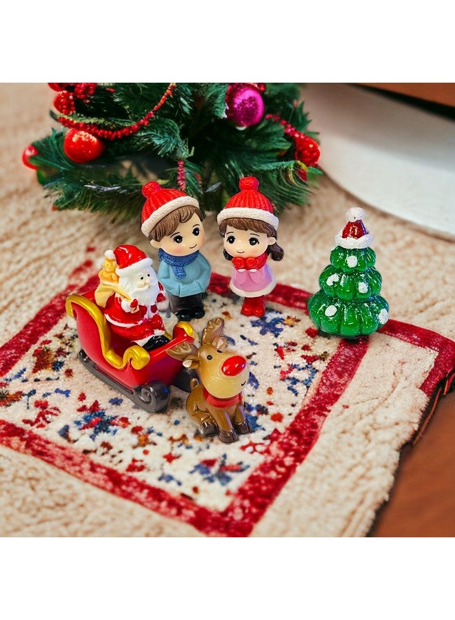 Moira 6 pcs Christmas Theme Miniature Decoration Items for Shops, Cake Toppers Plants, Terrariums, Doll Houses, Fairy Gardens - Image 3