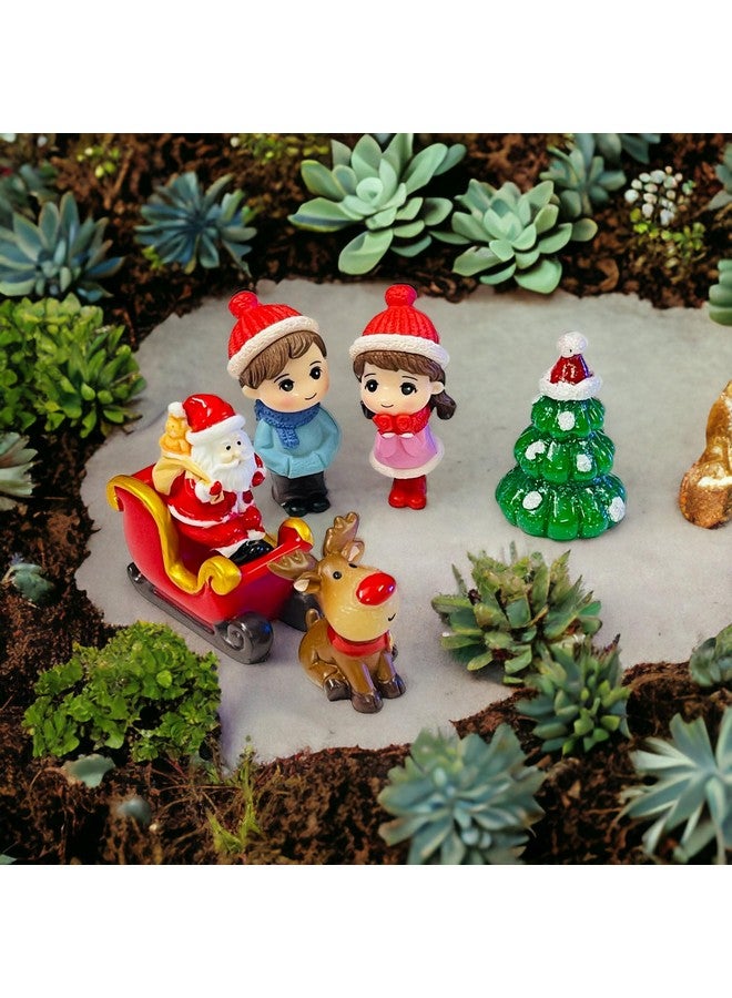 Moira 6 pcs Christmas Theme Miniature Decoration Items for Shops, Cake Toppers Plants, Terrariums, Doll Houses, Fairy Gardens - Image 4