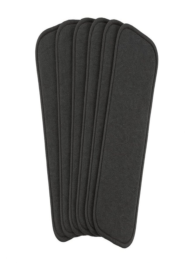 Kritiu 4-Layer Booster Pads for Cloth Diaper | High Absorbent 4 Layer Washable and Reusable Cloth Diapers Insert pad For Babies | Pack Of 6 (Grey) - Image 1