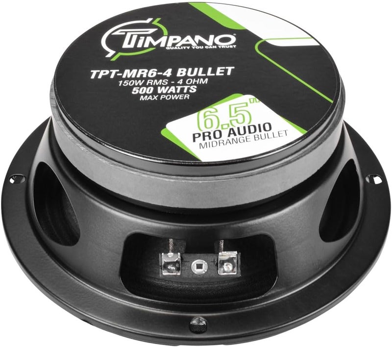 Timpano 6.5 Inch Midrange Speaker TPT-MR6-4 Bullet 500 Watts, 4 Ohm, Shallow PRO Audio Loudspeaker - Image 5