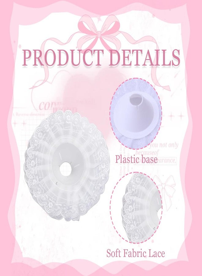 SYBL 4PCS White Lace Bouquet Collar DIY Decoration Bridal Bouquet Holder Lace Trim for Flower Shop Wedding Supplies - Image 3