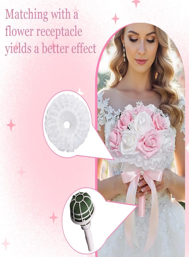 SYBL 4PCS White Lace Bouquet Collar DIY Decoration Bridal Bouquet Holder Lace Trim for Flower Shop Wedding Supplies - Image 4
