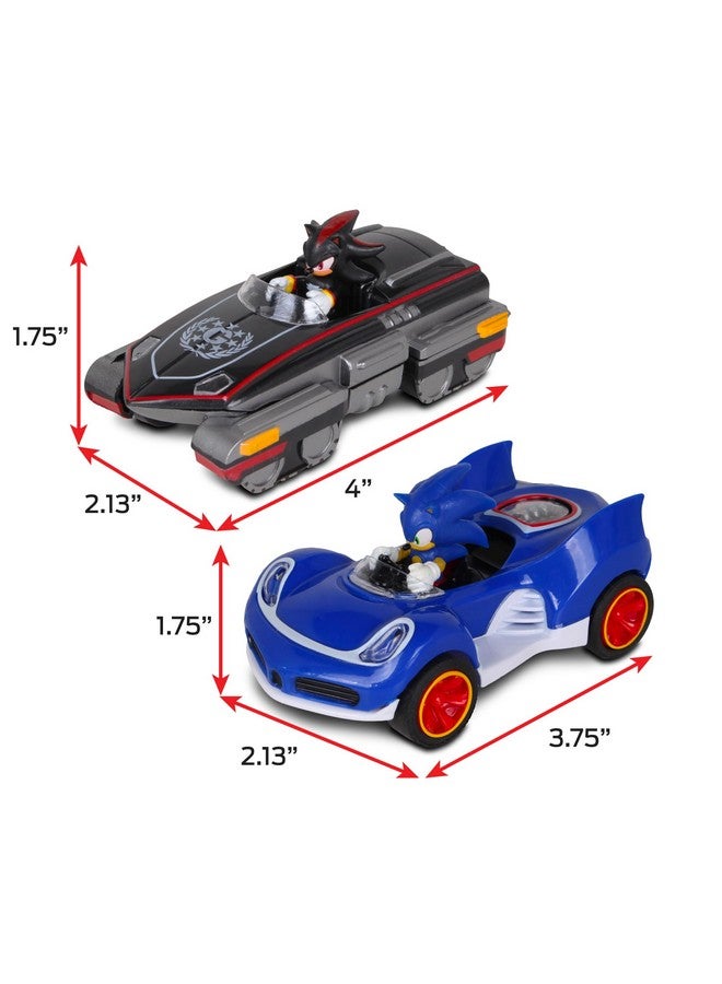 Nkok NKOK Sonic Transformed All-Stars Racing Pull Back Action: Shadow and Sonic Hedgehog, Two Vehicles, Video Game Legends, No Batteries Required, Pull Back - Release - and Watch it go  - Image 2