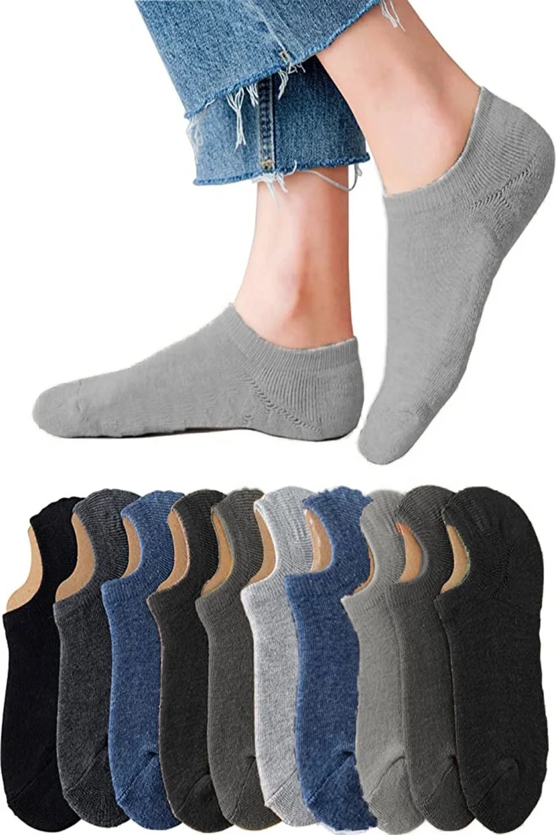 هيبسين راكيب Competing All 10LU Men's Bamboo Seamless Invisible Sneaker Socks Soft Quality