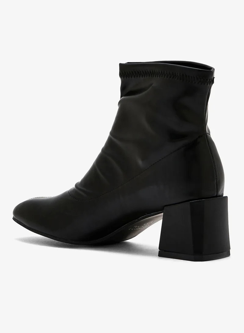 ELLA Rounded Point Sock Ankle Boot