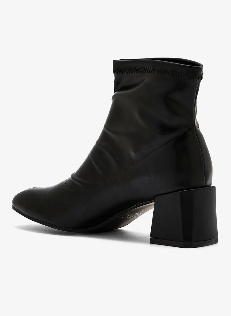 ELLA Rounded Point Sock Ankle Boot - Image 3
