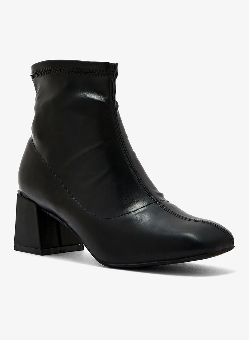 ELLA Rounded Point Sock Ankle Boot - Image 2