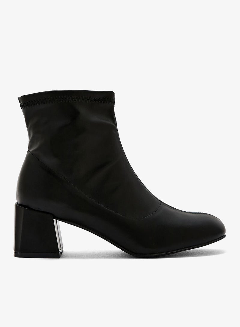 ELLA Rounded Point Sock Ankle Boot - Image 1
