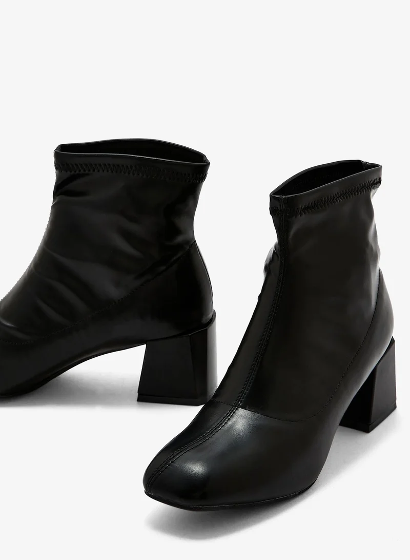ELLA Rounded Point Sock Ankle Boot