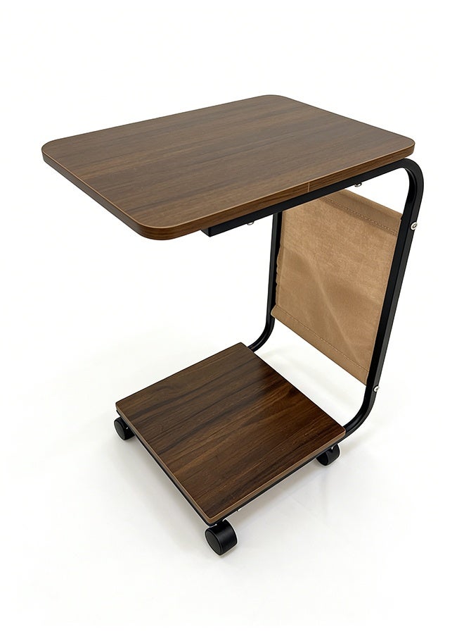 Migue home Modern Coffee Table and Side Table for Living Room or Bedroom, Easy Assembly,40cm L x 28cm W x 55cm H, Walnut Color - Image 4