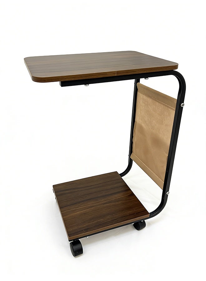 Migue home Modern Coffee Table and Side Table for Living Room or Bedroom, Easy Assembly,40cm L x 28cm W x 55cm H, Walnut Color - Image 3