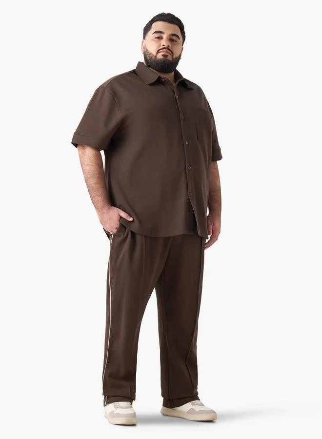 ماكسيم Men Regular Fit Collared Short Sleeve Shirt