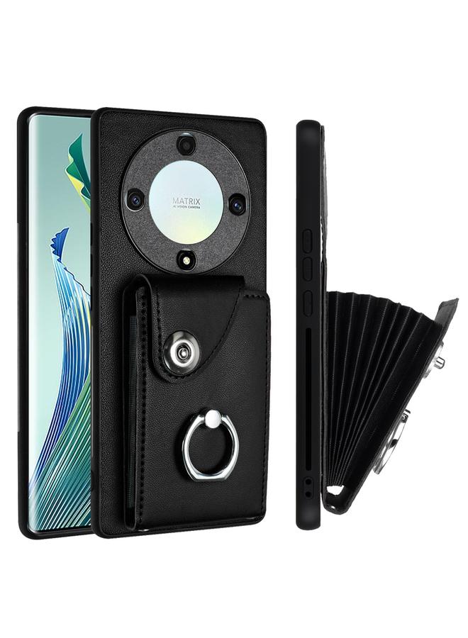 Zaboon Case For Honor X9a / Magic5 Lite Organ Card Bag Ring Holder PU Phone Case  - Image 2