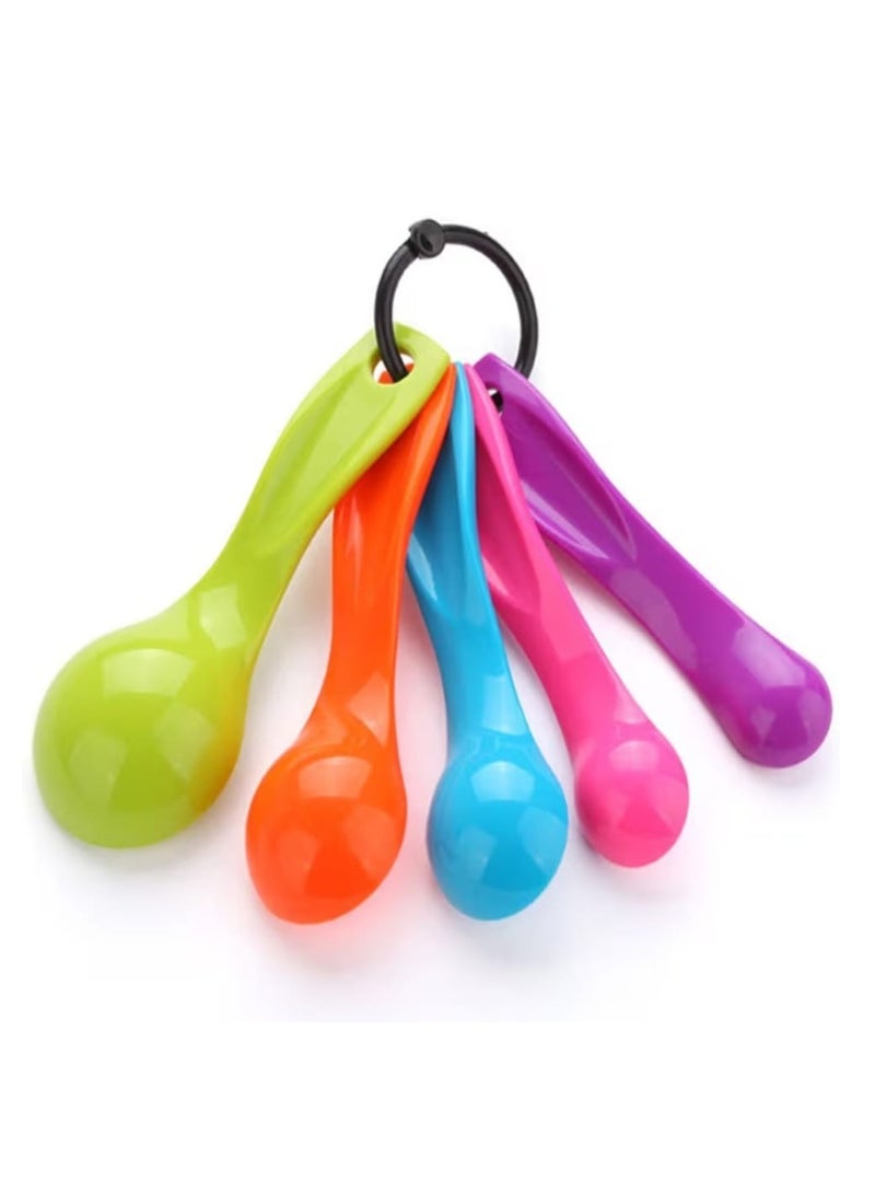 Colorful Plastic Measuring Spoons Set, 1ml 2.5ml 5ml 7.5ml 15ml, Multi-Color, 5 Piece - Image 5