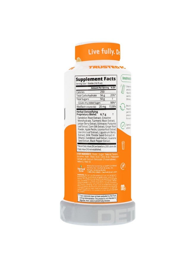 Herbal Clean - QCarbo16 Same-Day Detox Drink, Orange, (16 fl oz) - Image 2