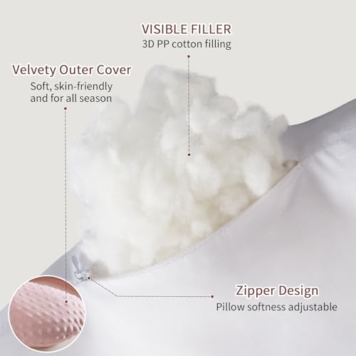 RUSHANPEACE Reading Pillow for Gaming Reading Crochet, U Shaped Arm Support Pillow with Removable Cover Reducing Arching Neck for Adult Reading and Working Sitting on Bed Sofa for Arm Rest (Pink) - Image 5